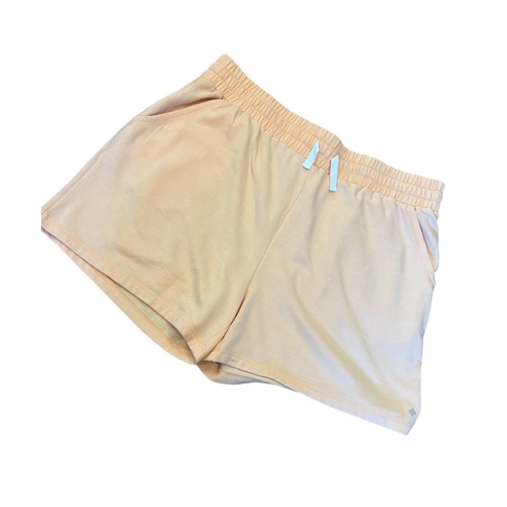 Peach Elastic Drawstring Waist Soft Casual Lounge Short XXL